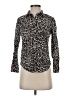 J.Crew Animal Print Brown Long Sleeve Blouse Size 0 (petite) - photo 1