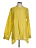 Eileen Fisher Yellow 3/4 Sleeve Button-Down Shirt Size S - photo 1