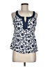 Old Navy 100% Cotton Blue Sleeveless Blouse Size Med Petite - photo 1