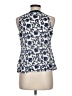 Old Navy 100% Cotton Blue Sleeveless Blouse Size Med Petite - photo 2