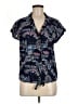 Old Navy Blue Short Sleeve Blouse Size M - photo 1