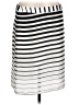 Gianni Bini 100% Polyester Stripes Silver Casual Skirt Size L - photo 1