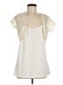 BCX 100% Polyester Ivory Short Sleeve Top Size M - photo 1