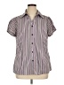 Notations Stripes Purple Short Sleeve Blouse Size 1X - photo 1