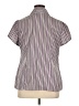 Notations Stripes Purple Short Sleeve Blouse Size 1X - photo 2