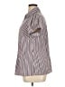 Notations Stripes Purple Short Sleeve Blouse Size 1X - photo 5