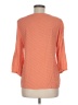 Kenar 100% Rayon Orange 3/4 Sleeve Blouse Size M - photo 2