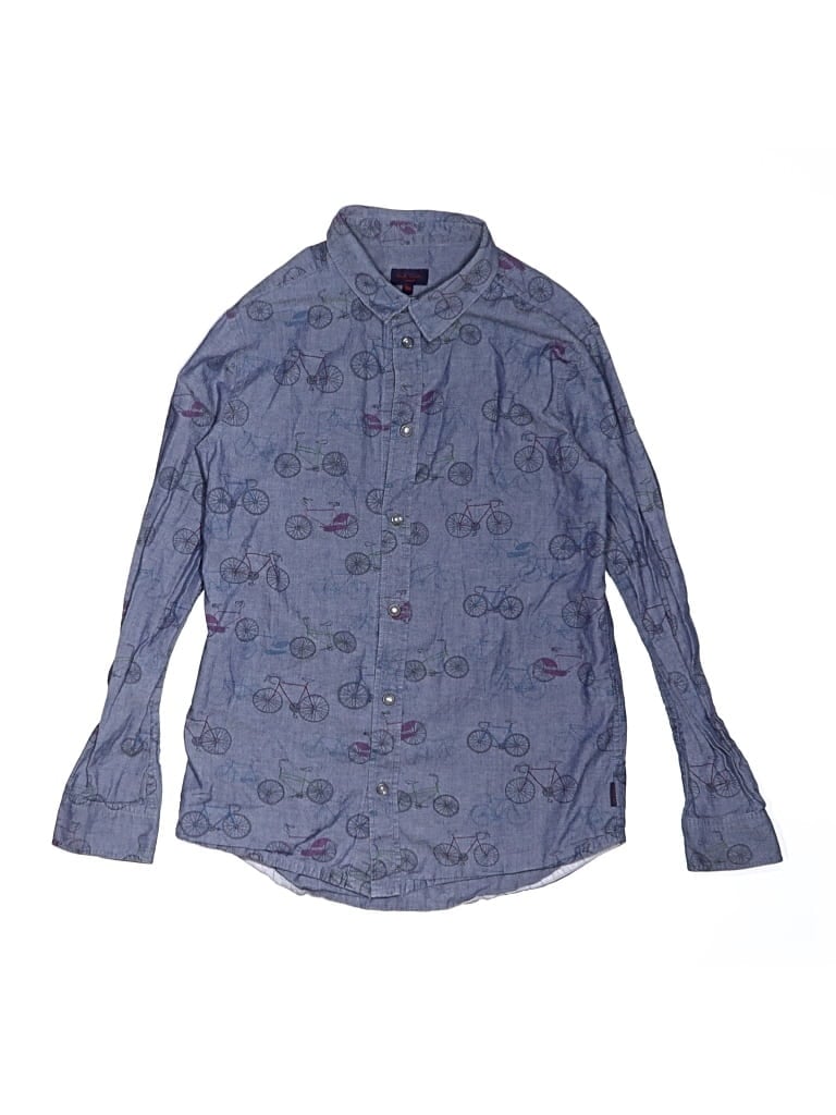 Pre-owned Paul Smith Kids' Long Sleeve Button Down Shirt In Blue