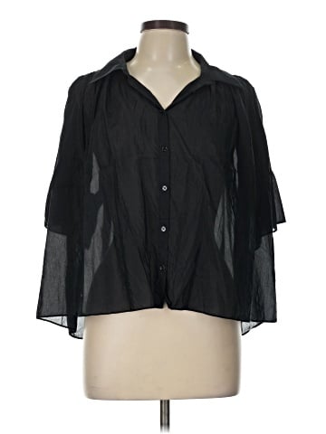 Quince 3/4 Sleeve Button-Down Shirt (view 1)