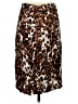 Venus Animal Print Brown Silk Skirt Size 2 - photo 2