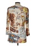 Venus Tan Ivory 3/4 Sleeve Blouse Size L - photo 2
