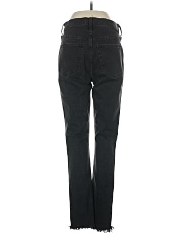 Madewell 10" High-Rise Skinny Jeans in Berkeley Black: Button-Through Edition (view 2)