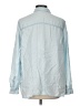 Express 100% Lyocell Blue Long Sleeve Button-Down Shirt Size L - photo 2
