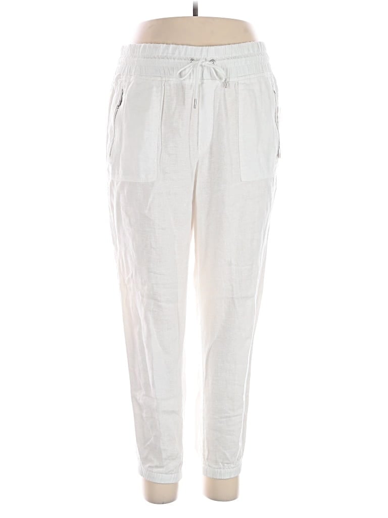 Pre-owned Athleta Linen Pants In White