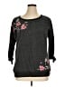 Maurices Floral Gray Pullover Sweater Size XL - photo 1
