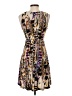 Collective Concepts Print Brown Casual Dress Size S (petite) - photo 2