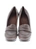 J.Crew 100% Leather Brown Gray Heels Size 9 - photo 2