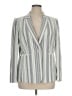 Preston & York 100% Polyester Stripes Ivory Blazer Size 16 - photo 1