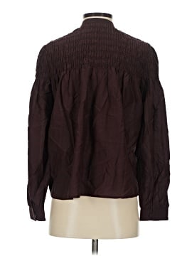 Madewell Smocked Top in Cotton-Silk Blend (view 2)
