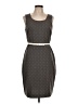 Elle Polka Dots Gray Casual Dress Size 10 - photo 1