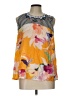 Vineet Bahl 100% Polyester Yellow Sleeveless Blouse Size L - photo 1