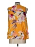 Vineet Bahl 100% Polyester Yellow Sleeveless Blouse Size L - photo 2