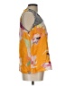 Vineet Bahl 100% Polyester Yellow Sleeveless Blouse Size L - photo 4