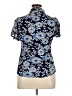 Adrienne Vittadini Floral Blue Short Sleeve Blouse Size XL - photo 2