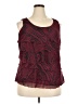 Croft & Barrow 100% Polyester Burgundy Tank Top Size 1X - photo 1