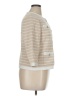 Doncaster Collection 100% Cotton Stripes Tan Ivory Jacket Size 14 - photo 4