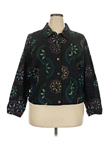 Carole Little 3/4 Sleeve Button-Down Shirt (view 1)