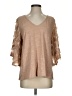 AndTheWhy Tan 3/4 Sleeve Top Size S - photo 1