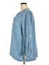 Soft Surroundings Leopard Print Blue 3/4 Sleeve Blouse Size 2X - photo 5