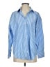 Zara Stripes Blue Long Sleeve Button-Down Shirt Size XS - photo 1