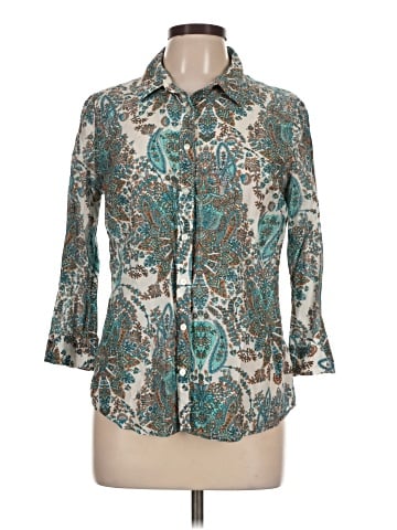 JCPenney 3/4 Sleeve Button-Down Shirt (view 1)