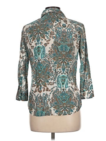 JCPenney 3/4 Sleeve Button-Down Shirt (view 2)