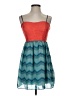 City Triangles 100% Polyester Chevron-herringbone Teal Cocktail Dress Size 3 - photo 1