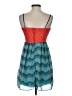 City Triangles 100% Polyester Chevron-herringbone Teal Cocktail Dress Size 3 - photo 2