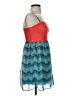 City Triangles 100% Polyester Chevron-herringbone Teal Cocktail Dress Size 3 - photo 4