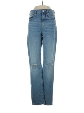 Madewell The High-Rise Slim Boyjean in Bilston Wash: Ripped Edition (view 1)