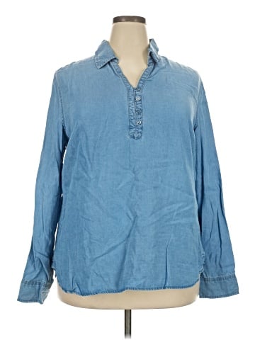 IZOD 3/4 Sleeve Button-Down Shirt (view 1)