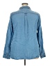 IZOD 100% Lyocell Solid Blue 3/4 Sleeve Button-Down Shirt Size XXL - photo 2