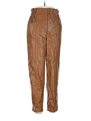 Madewell Vegan Leather Pull-On Paperbag Pants (view 1)