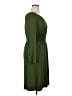 Max Studio Solid Green Casual Dress Size XL - photo 4