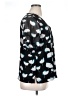 DKNY 100% Polyester Black Short Sleeve Blouse Size XL - photo 4