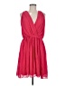 Halston Heritage 100% Polyester Solid Pink Cocktail Dress Size M - photo 1