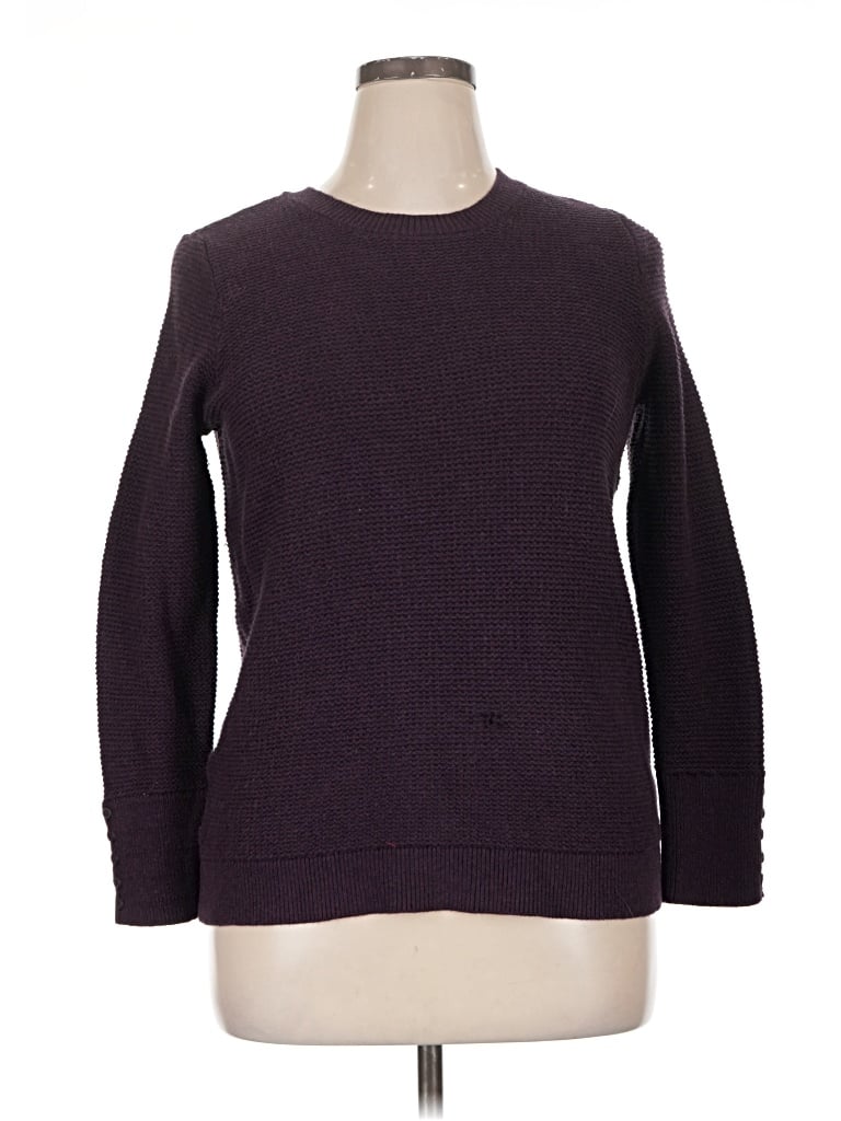 Pre-owned Ann Taylor Loft Pullover Sweater In Purple