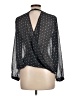 Glassons Polka Dots Black Long Sleeve Blouse Size 12 - photo 2