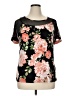 Atelier 100% Polyester Black Short Sleeve Blouse Size XL - photo 1