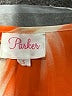 Parker 100% Silk Orange Long Sleeve Silk Top Size S - photo 7